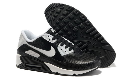 Nike Air Max 90 Hyperfuse Men Black White Running Shoes Czech